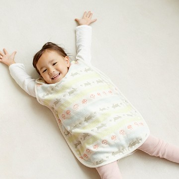 【安琪兒婦嬰百貨】日本 Hoppetta 童趣森林六層紗防踢背心(嬰童/幼童)