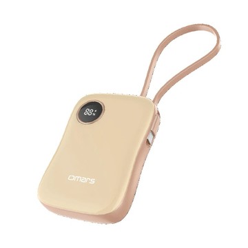 炫彩多功能行動電源｜10000mAh｜自帶線｜磁吸無線 奶茶棕