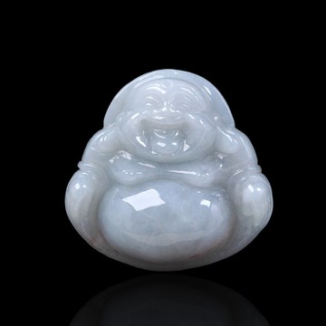 飄紅翡翡翠彌勒佛佛公項鍊 | 天然緬甸玉翡翠A貨 | 送禮