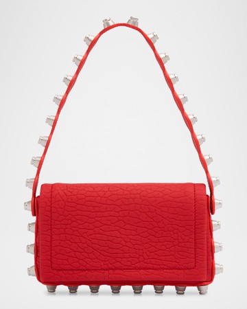 Roz Scallop Stud Leather Crossbody Bag