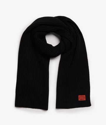 Superdry Women's Women's Workwear Knit Scarf Black - Size: 1SIZE
