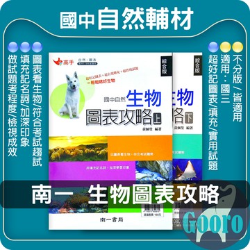 南一.國中 自然生物圖表攻略(國中自然輔材)Gooro夠了參考書店