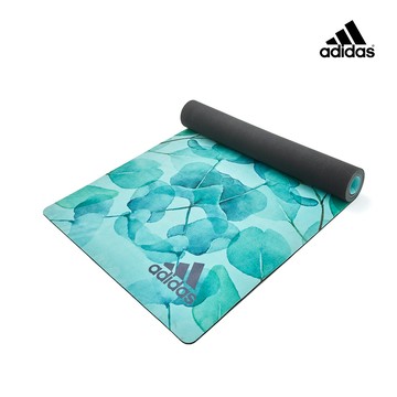 adidas 愛迪達 頂級天然橡膠防滑瑜珈墊-3.2mm (湖水綠)
