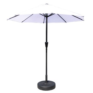 LOGIS~戶外7尺鐵手搖傘 遮陽傘 (無傘座) J-2107尺傘-白