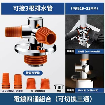 ⭐臺灣熱賣好物⭐洗衣機排水管三通地漏 排水地漏防臭防蟲器 洗衣機地排 排水接頭 防臭地漏 下水管接頭 洗衣機排水孔蓋