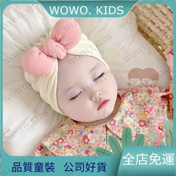 ✅桃園免運出貨✅嬰兒帽子春秋款冬季新生兒胎帽男女寶寶印度帽0-3月初生兒囟門帽 HUK3