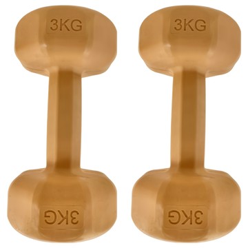 多彩小啞鈴 3KG HDPE+鐵砂混合物  2個