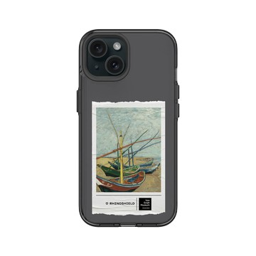 iPhone 15 Clear 酷墨灰 - Van Gogh Museum - 聖馬迪拉莫海邊的漁船