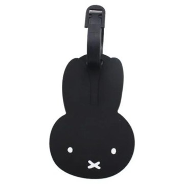 小禮堂 米飛兔 矽膠造型行李吊牌 (黑大臉款)