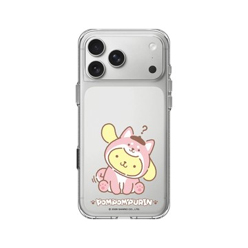 iPhone 17 Pro Max Clear Case（相機按鈕） 透明 - 三麗鷗-布丁狗30週年 PomPomPurin (30th Anniversary) - 柴犬變裝