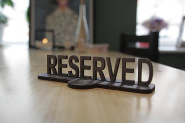 Reserved Table Sign, Wooden Rustic Board, 餐廳裝飾, Wood Reserved Sign