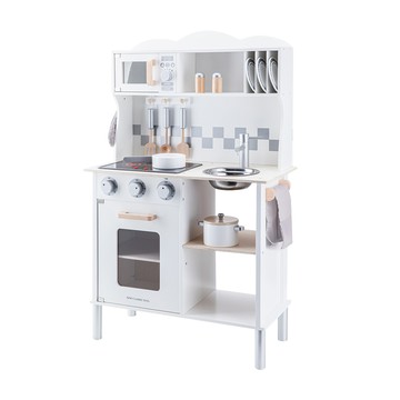 New Classic Toys 荷蘭木製廚房玩具 聲光小主廚系列-天使白(含配件12件)