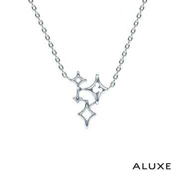 ALUXE 亞立詩 10K金 鑽石項鍊 星空 經典米奇系列 NNDM004