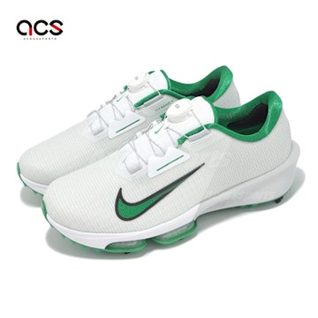 Nike 高爾夫球鞋 AR ZM Infinity TR NXT% BOA 2 寬楦 男鞋 防潑水 白 綠 HQ2160-100