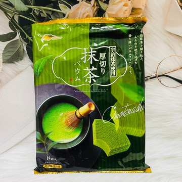 潼漾小舖 日本 marukin 丸金 厚切抹茶年輪蛋糕 使用宇治抹茶(8個入)