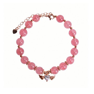 守護心願草莓晶手鍊