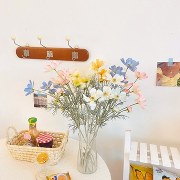 ins田野波斯菊仿真花韓系家居擺件裝飾絹花假花茶幾餐桌花藝