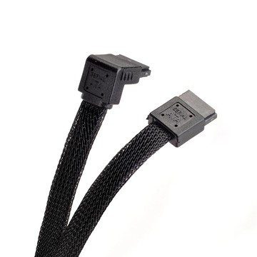 銀欣 SST-CP08B 黑色 SATA3.0 支援6Gb/s 90°-180°硬碟傳輸線 廠商直送