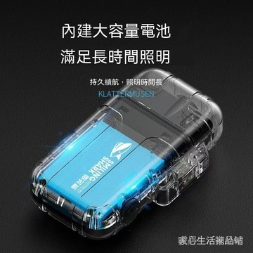 透明防水電子打火機  LED照明手電 隨身應急迷你手電筒 隨身點煙器 照明打火機 充電打火機   透明打火機 防風打火機