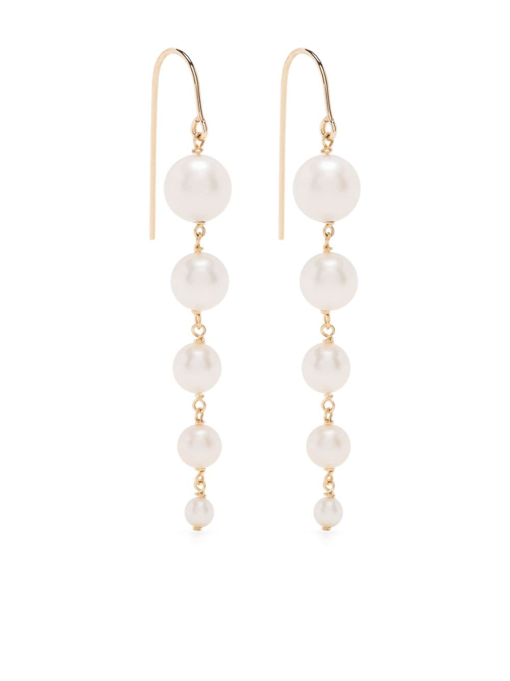 Poppy Finch - 14kt yellow gold pearl drop earrings - women - 14kt Yellow Gold - One Size