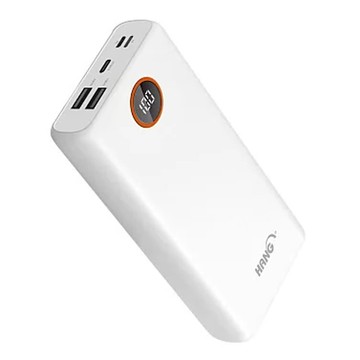 HANG 40000mAh 超大電容量 液晶顯示 PD + QC4.0 雙向快充行動電源 PD4 20.5W輸入/輸出  白色