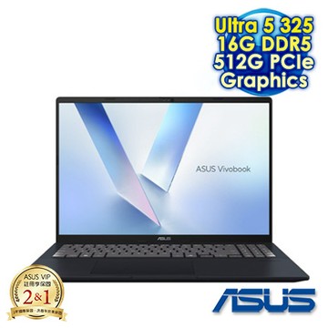 ASUS Vivobook 16 X1607AA-0031B325 午夜藍 16吋AI文書效能筆電 (WUXGA IPS/Intel Ultra 5 325/1