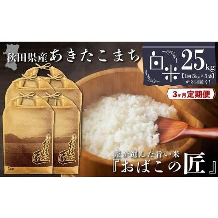 ふるさと納税 秋田県産おばこの匠あきたこまち　25kg （5kg×5袋）白米 秋田県大仙市