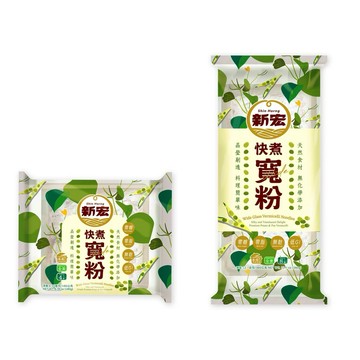 『滿額贈好禮』新宏 快煮寬粉 180g(4入裝)/ 360g(8入裝) （賣場滿$150出貨）