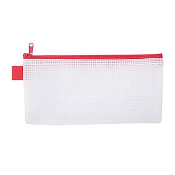 連勤 LANCHYN PEVA環保立體網狀拉鍊袋/LCM-01/票據用/紅