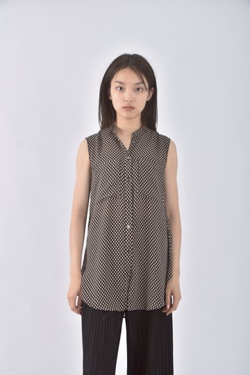 (S) icb質感無袖黑色上衣