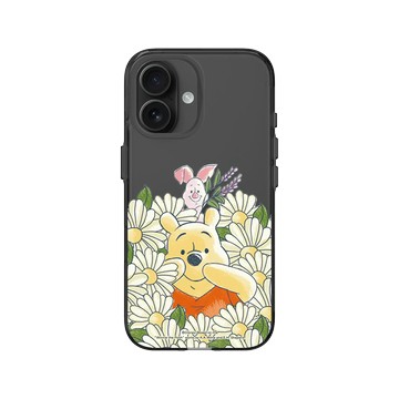 iPhone 16 Clear (相機按鈕) 酷墨灰 - 迪士尼-小熊維尼 Disney Winnie The Pooh - 小豬和維尼