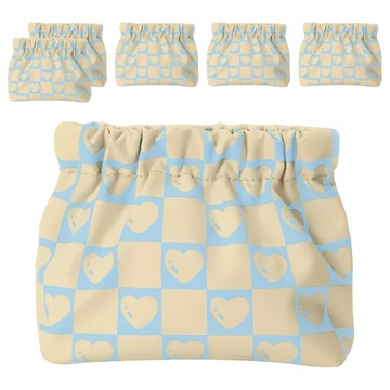 彈片收納包 Set 6 複合牛津布  13 x 12.5cm  愛心藍