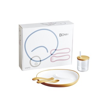 日本KINTO BONBO吸管杯餐盤4件組-共3色《WUZ屋子》日本 KINTO 吸管杯 盤