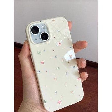 簡約ins風蝴蝶結涂鴉適用11蘋果15ProMax手機殼iPhone13全包15新款16Pro可愛少女心14Promax軟殼xr保護套16韓