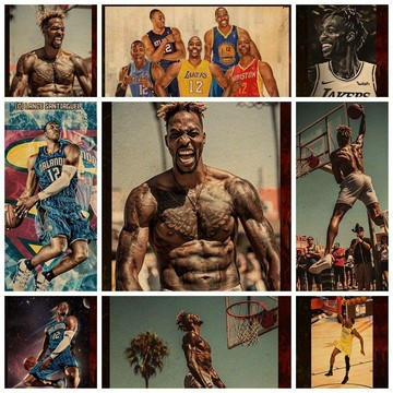 🔥臺灣熱賣⚡️德懷特霍華德海報 Dwight Howard 魔獸 火花壁紙牆貼NBA球星照片🎉