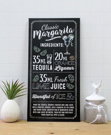 英國Temerity Jones復古雞尾酒木板帆布裝飾掛牌掛畫(瑪格麗特)