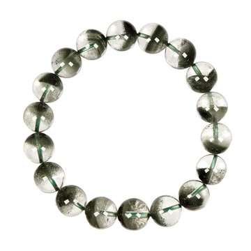 【正佳珠寶】綠幽靈 頂級玻璃體聚寶盆 10.7-11.3mm 綠幽靈手珠