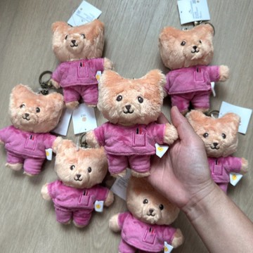 火龍果護理師 林檎小熊穿制服 絨毛玩偶鑰匙圈 醫護人員 醫院