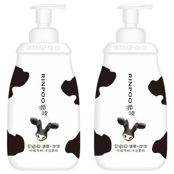 RINPOO 潤波 低脂牛奶清爽沐浴幕絲 25 000顆牛奶微米泡泡  850ml  2瓶
