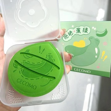 敲可愛~Gecomo捏捏樂粉撲 超大粉撲 乾濕兩用 水果捏捏粉撲 加大加厚 親水服帖 不卡粉 柔軟海綿 美妝蛋 粉撲