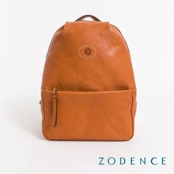 【ZODENCE】HAN義大利植鞣革後背包-大-經典駝