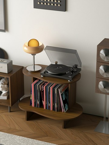 {新品上市}唱片機柜黑膠展示架唱片置物架落地cd碟片架子專輯光碟存放架書柜