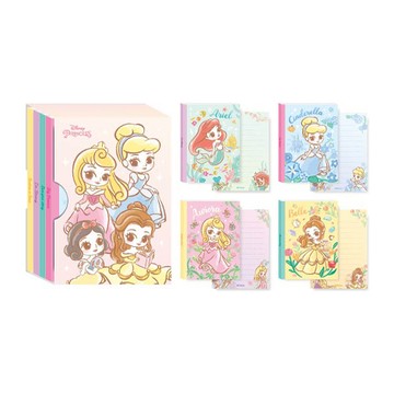 迪士尼Disney 方塊筆記M(4入)-公主系列