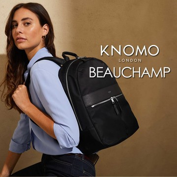 KNOMO BEAUCHAMP 時尚英倫15吋城市後背包-優雅黑