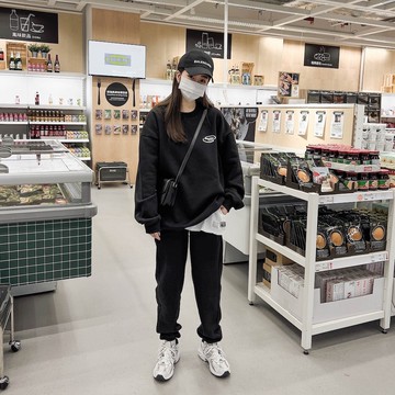 【AMERO】男女款 長袖刷毛運動套裝 寬鬆版型 情侶裝