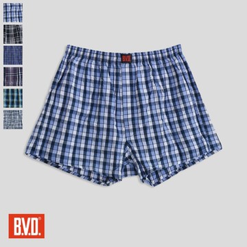 【BVD】純棉五片式平口褲(顏色隨機出貨)