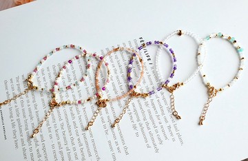 細鍊特價款 / 水晶手鍊 14k包金配飾