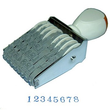 【文具通】開明 1號 8連 連續 可旋轉 阿拉伯數字及符號 號碼印 數字印章 單字11x7mm W5010014【APP滿額下單10%點數(單一帳號最高5000點)】1/31止