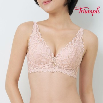 Premium奢光蕾絲系列 水感輕盈無鋼圈內衣 溫柔粉