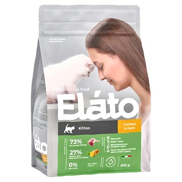 Elato 杜莎 天然無榖貓糧 幼貓成長配方  鮮雞佐鴨  300g  1包